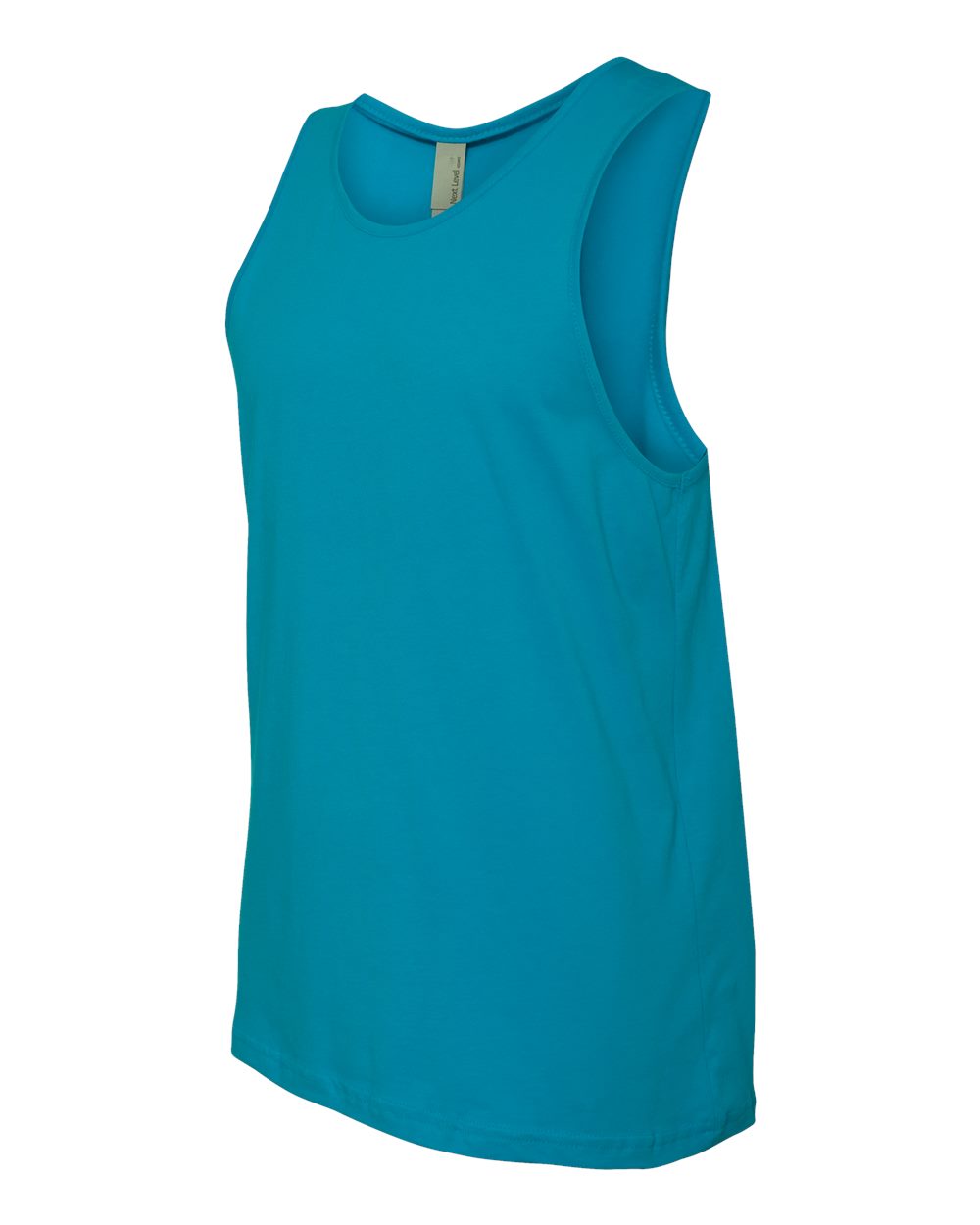 Turquoise Cotton Muscle Tank - 3633