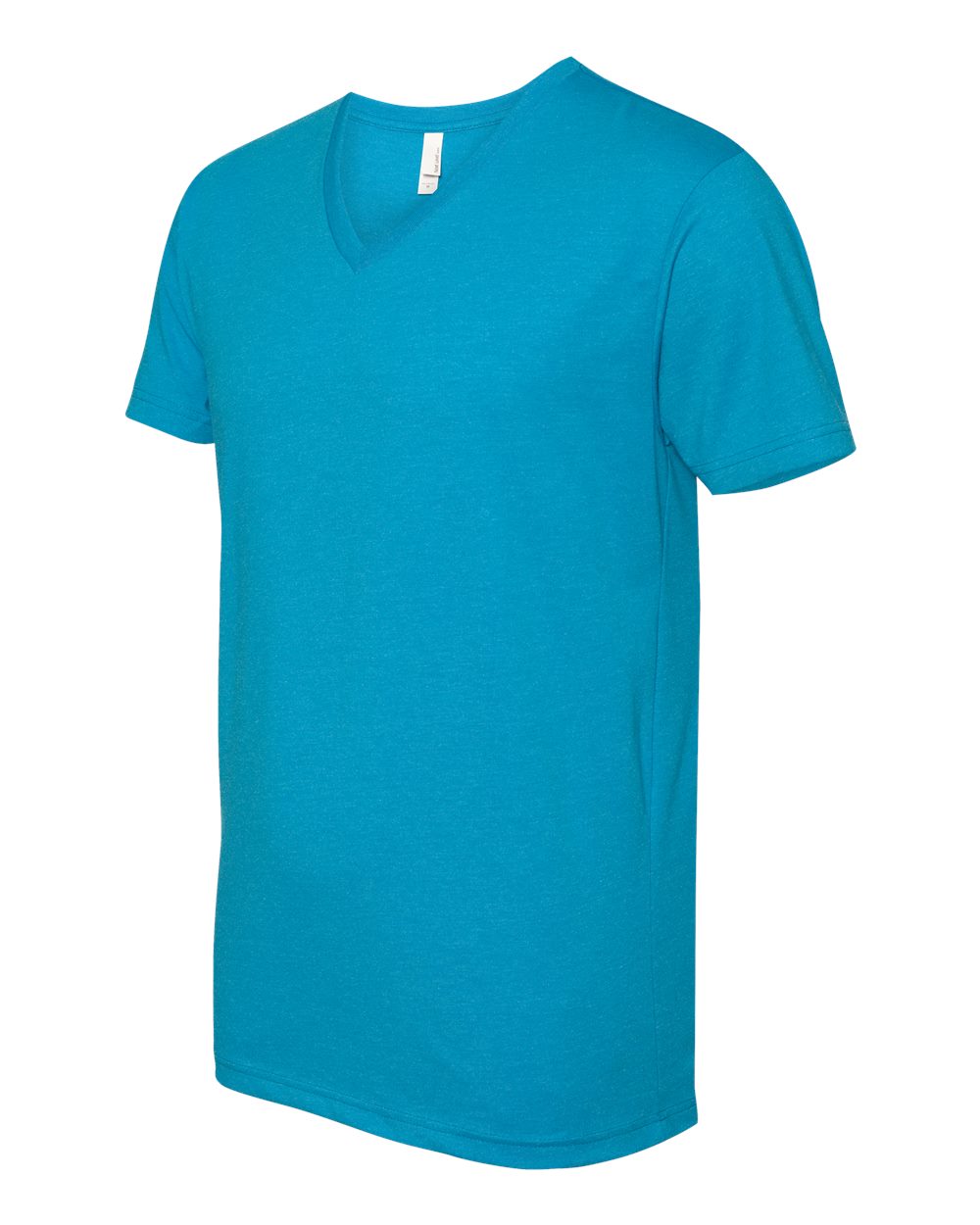Turquoise CVC V-Neck T-Shirt - 6240