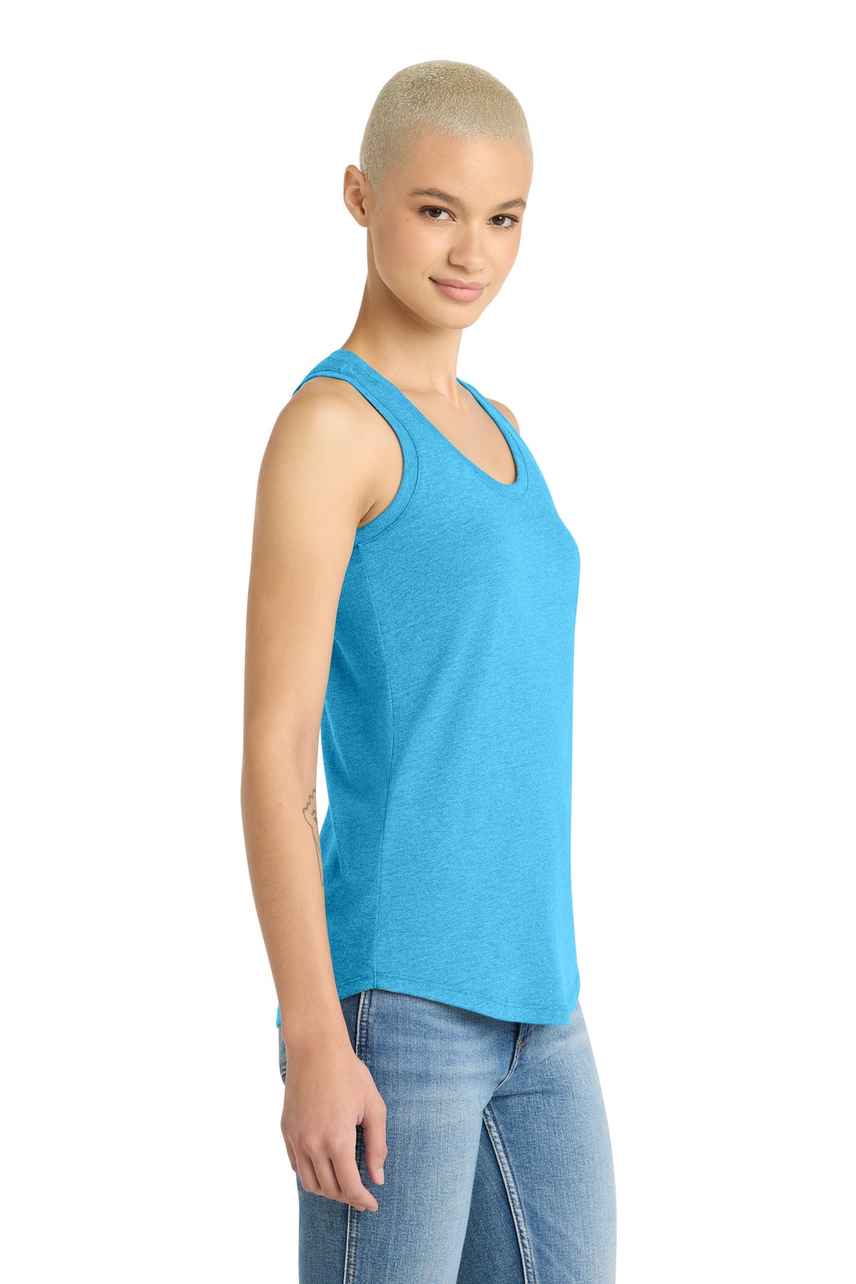 Turquoise Frst District Women's Perfect Tri Racerback Tank. DM138L