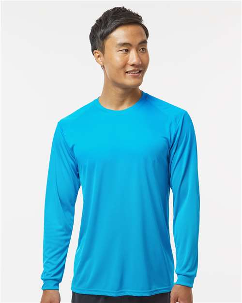 Turquoise Long Islander Performance Long Sleeve T-Shirt - 210