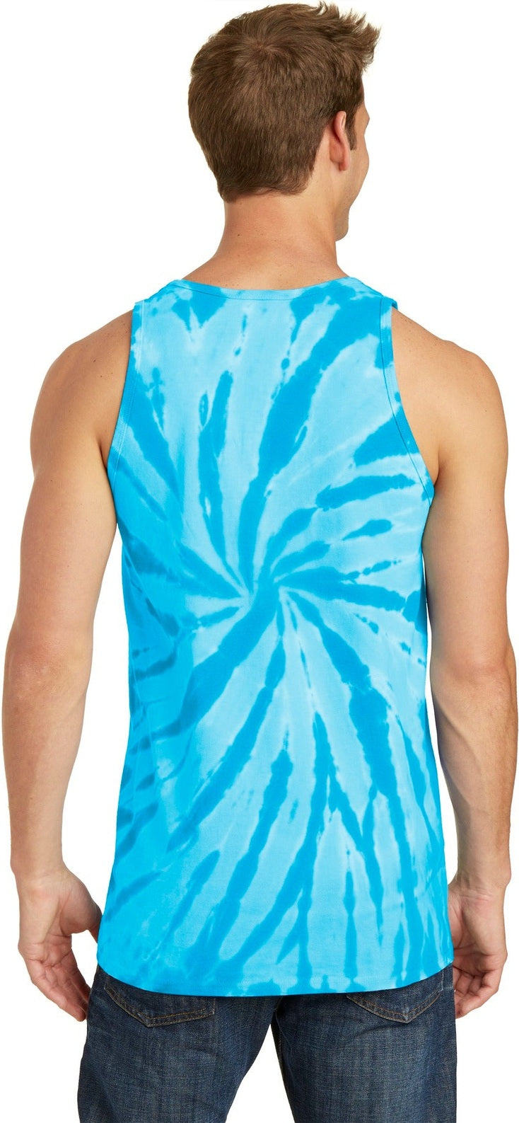 Turquoise Port & Co Tie-Dye Tank Top. PC147TT