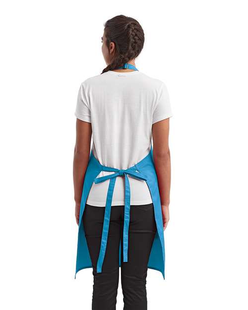 Turquoise Recycled Bib Apron with Pocket - RP154