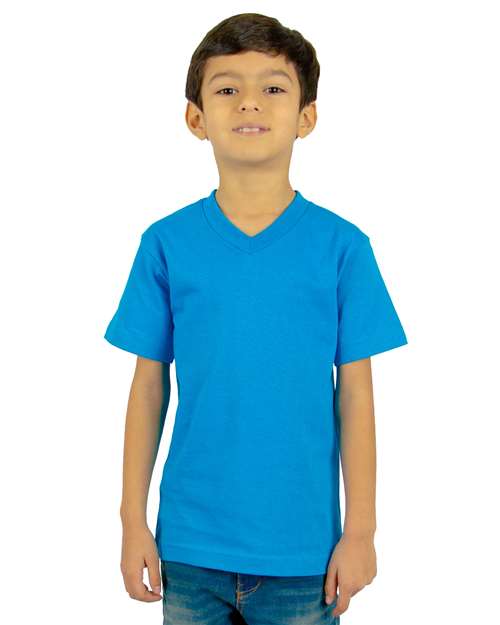 Turquoise Youth V-Neck T-Shirt - SHVEEY