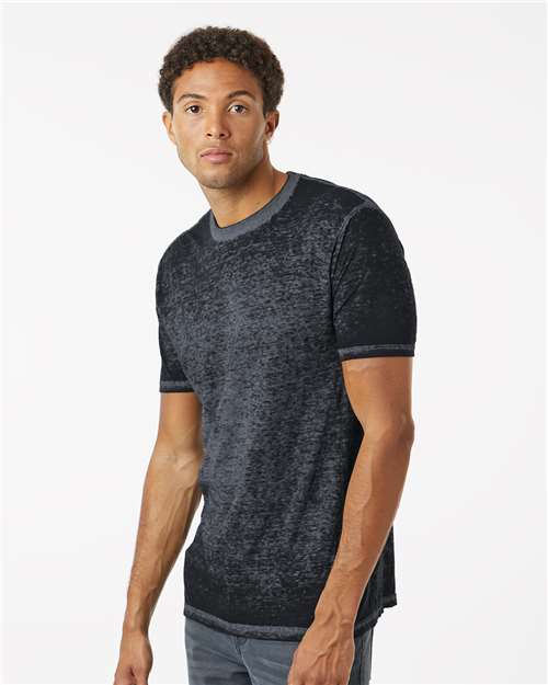 Twilight Black Acid Wash Burnout T-Shirt - 1350