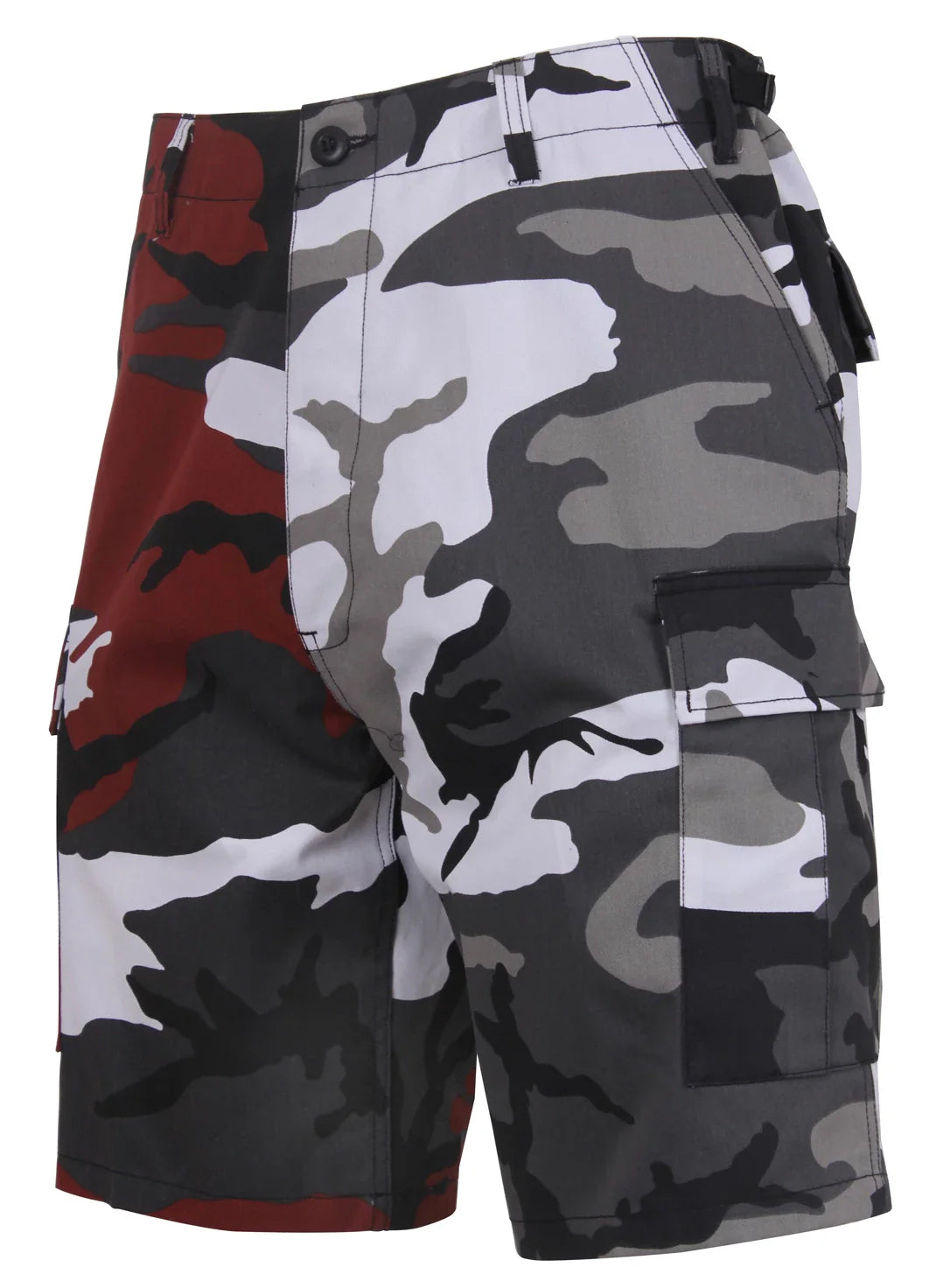 Two-tone Camo Bdu Short - Red / City / Xs