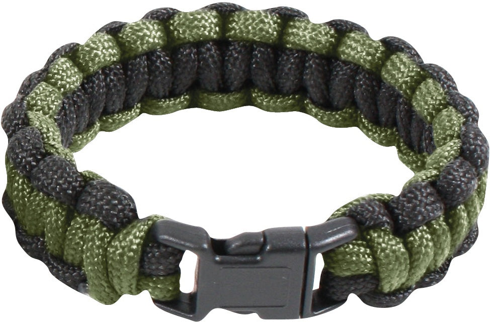 Two-tone Paracord Bracelet - Olive Drab / Black