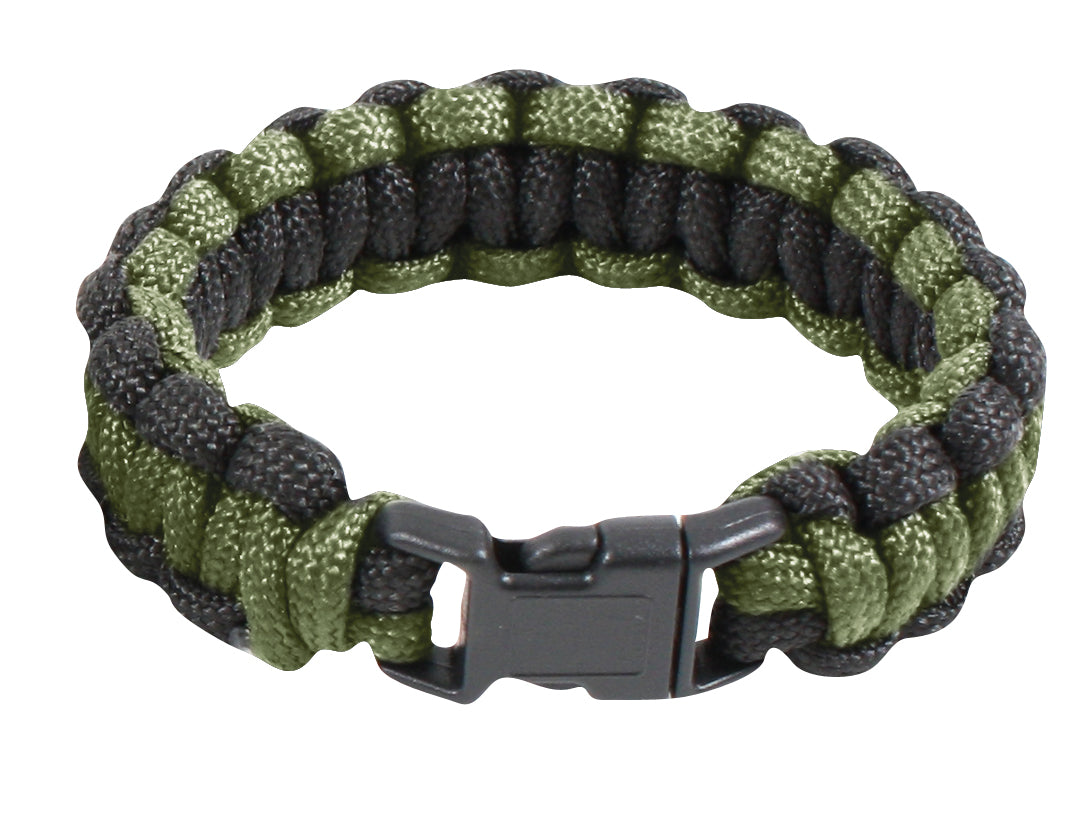 Two-tone Paracord Bracelet - Olive Drab / Black