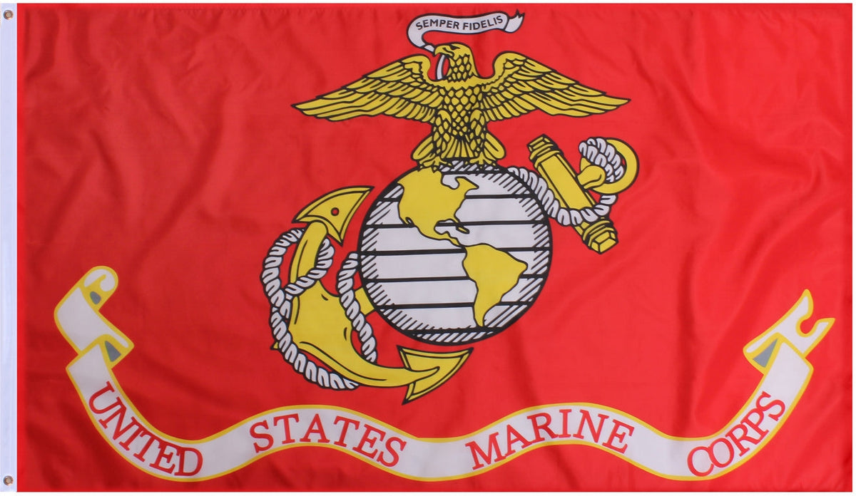 U.s.m.c. W/ G&a Flag