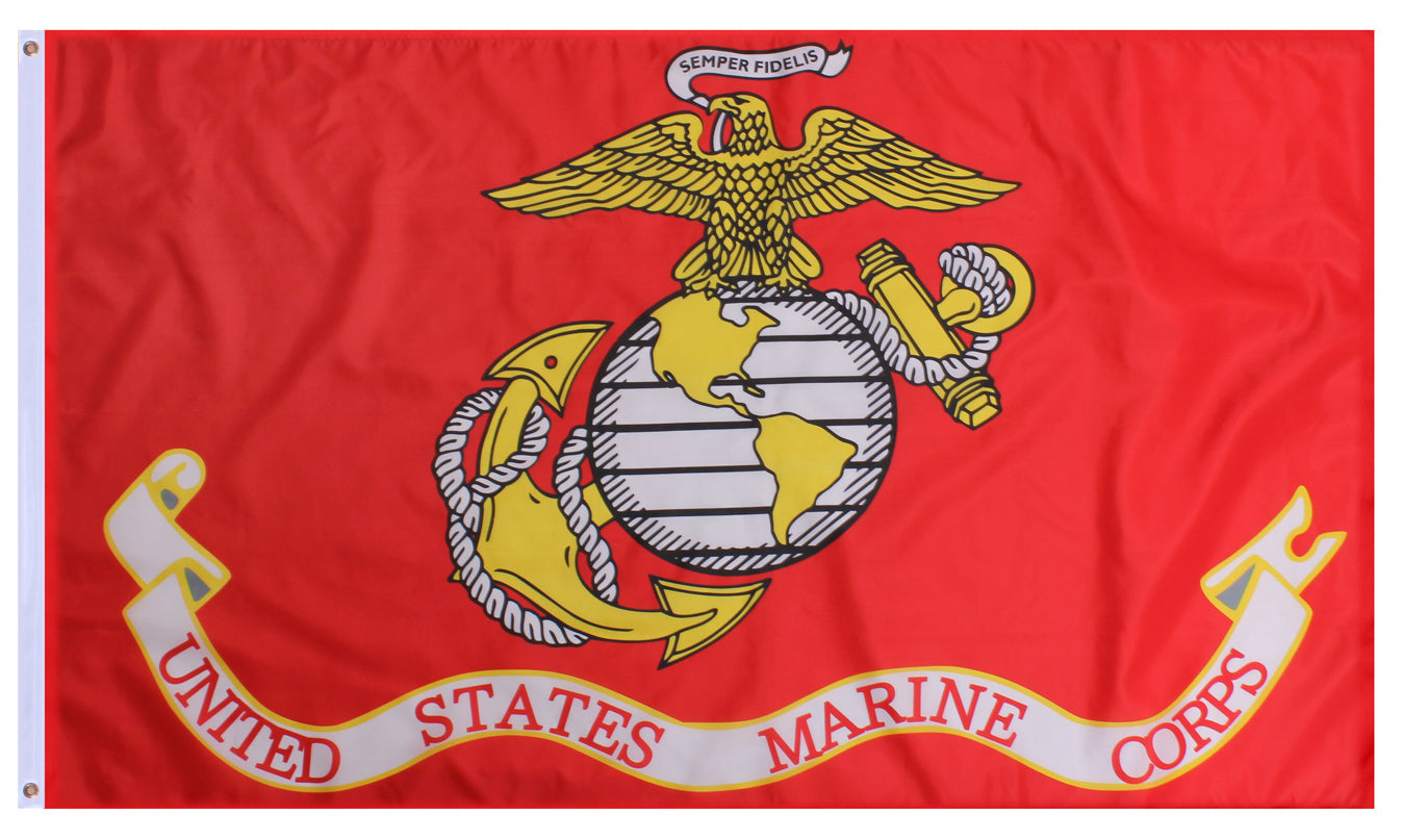 U.s.m.c. W/ G&a Flag