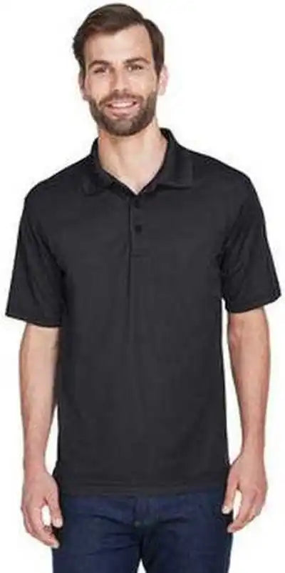 Ultraclub 8210 Men’s Cool & Dry Meshpique Polo - Black