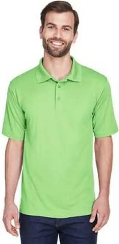 Ultraclub 8210 Men’s Cool & Dry Meshpique Polo Ligheather Grayreen