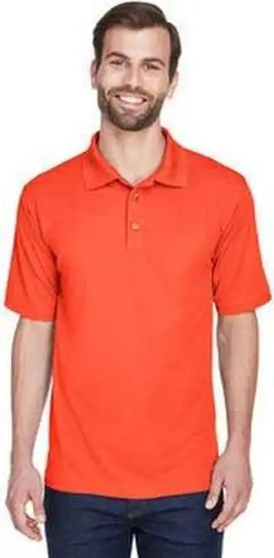 Ultraclub 8210 Men’s Cool & Dry Meshpique Polo - Orange