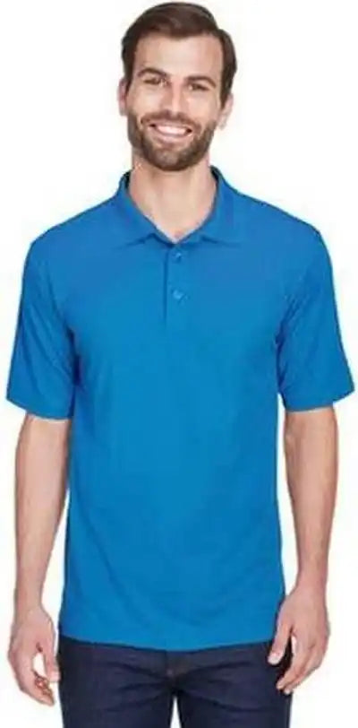 Ultraclub 8210 Men’s Cool & Dry Meshpique Polo Pacific Blue