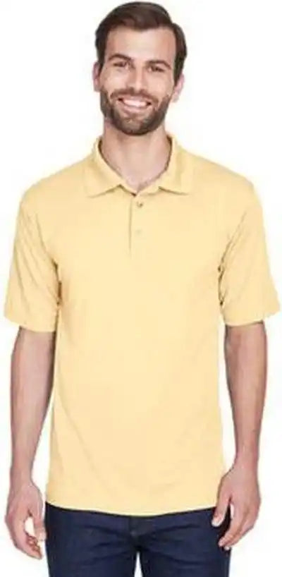 Ultraclub 8210 Men’s Cool & Dry Meshpique Polo - Yellow Haze