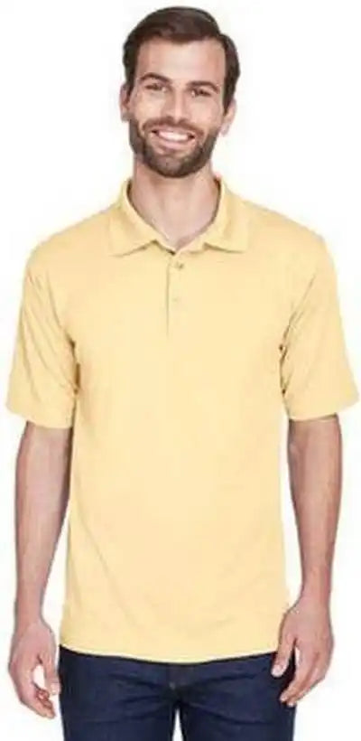 Ultraclub 8210 Men’s Cool & Dry Meshpique Polo - Yellow Haze