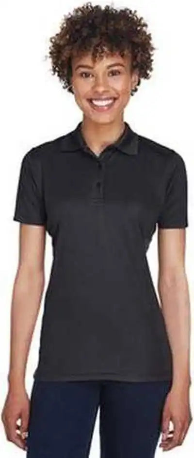 Ultraclub 8210l Ladies’ Cool &amp; Dry Mesh Piqupolo - Black
