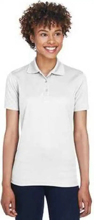 Ultraclub 8210l Ladies’ Cool &amp; Dry Mesh Piqupolo White