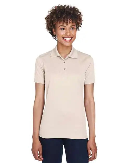 Ultraclub 8210l Women’s Cool &amp; Dry Mesh Piqué Polo - Stone