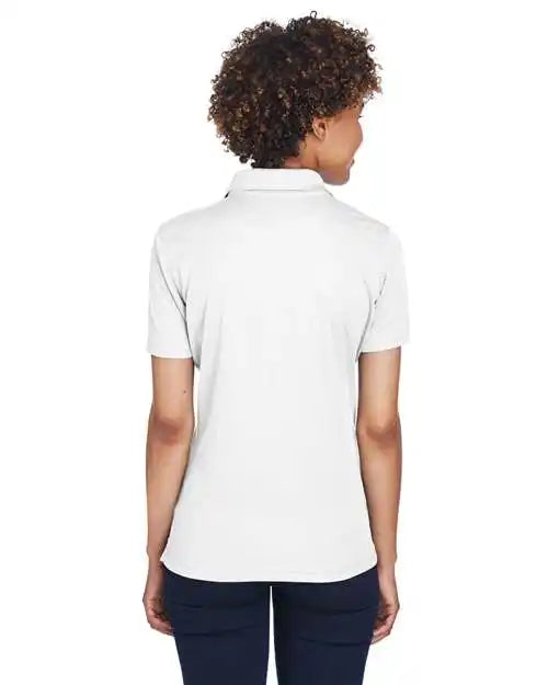 Ultraclub 8210l Women’s Cool &amp; Dry Mesh Piqué Polo - White