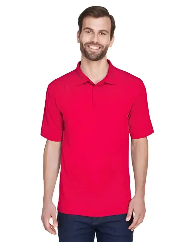 Ultraclub 8210t Men’s Tall Cool & Dry Mesh Pique Polo Red
