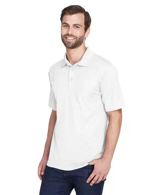 Ultraclub 8210u Men’s Cool &amp; Dry Mesh Piqué Polo - 8210 - White