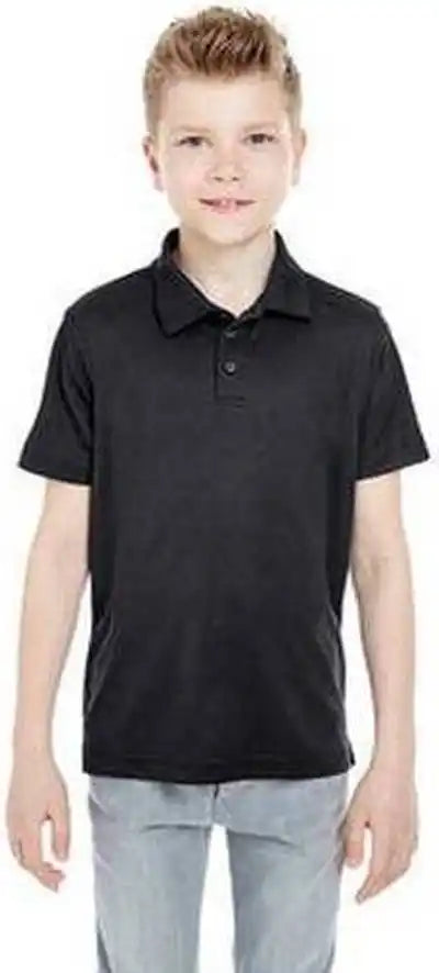 Ultraclub 8210y Youth Cool & Dry Mesh Piqupolo Black