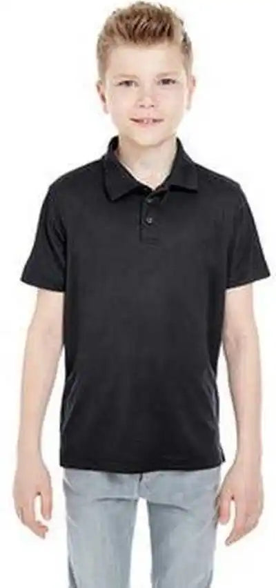 Ultraclub 8210y Youth Cool & Dry Mesh Piqupolo Black