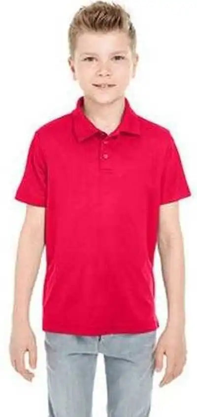 Ultraclub 8210y Youth Cool & Dry Mesh Piqupolo - Red