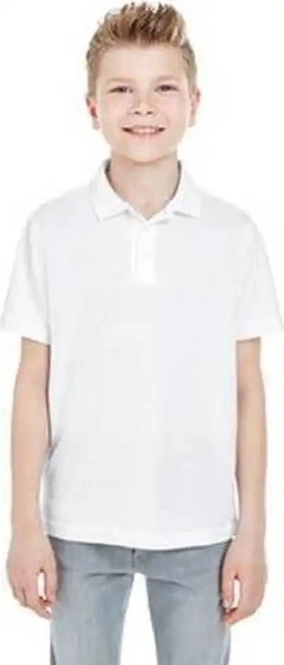 Ultraclub 8210y Youth Cool & Dry Mesh Piqupolo White