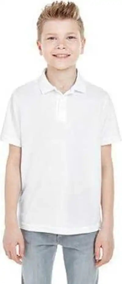Ultraclub 8210y Youth Cool & Dry Mesh Piqupolo White