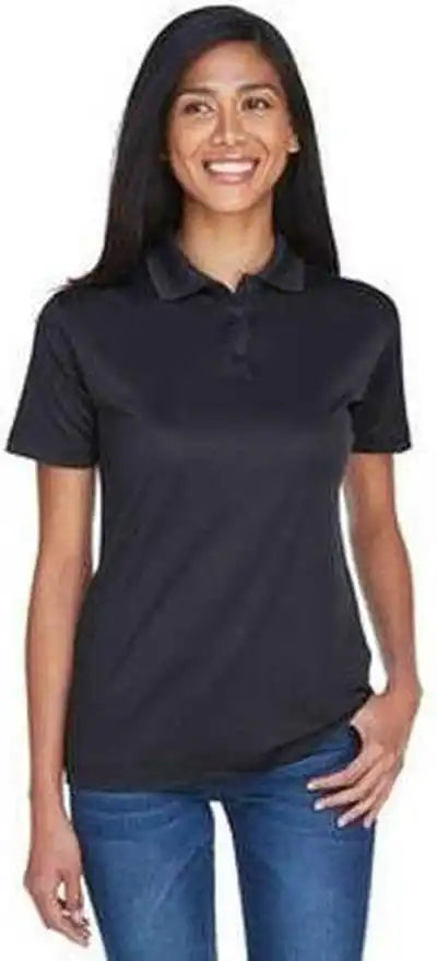 Ultraclub 8404 Ladies’ Cool &amp; Dry Sport Polo - Black