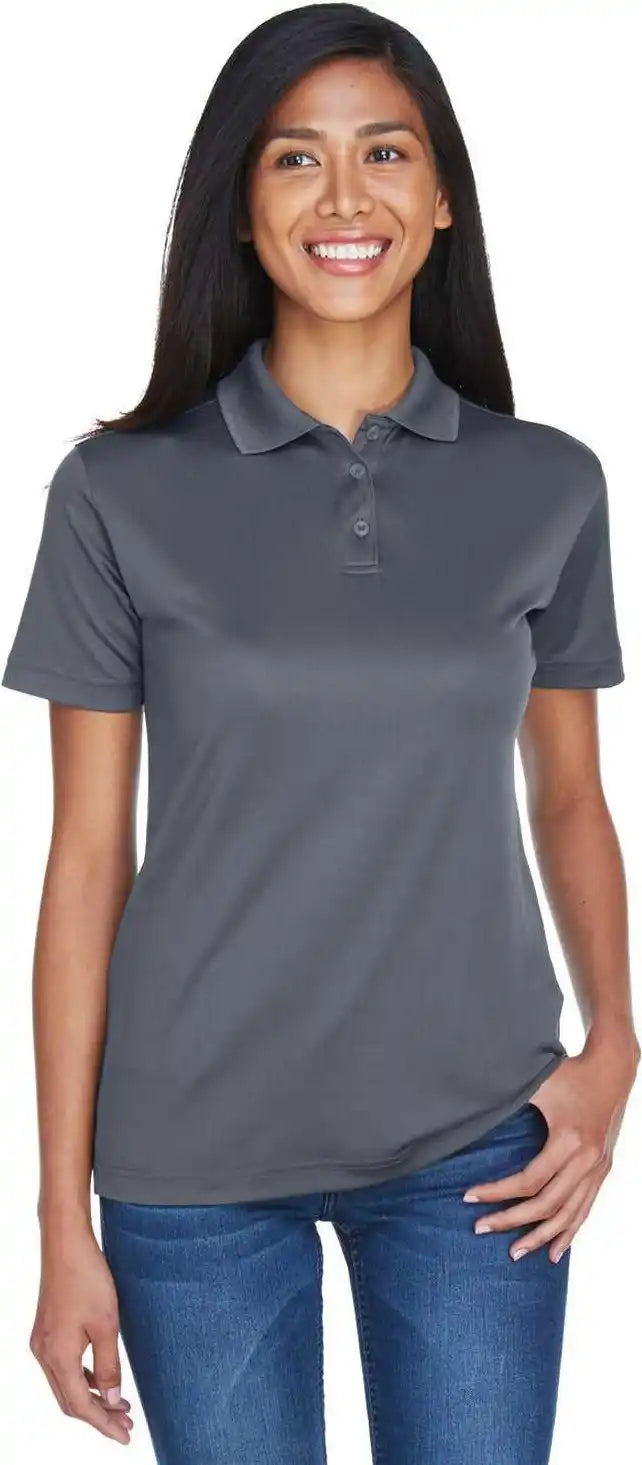 Ultraclub 8404 Ladies’ Cool &amp; Dry Sport Polo Charcoal
