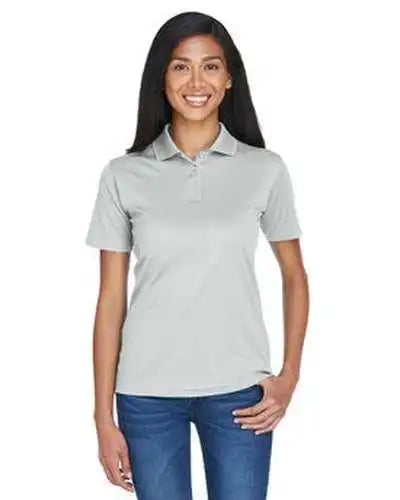 Ultraclub 8404 Ladies’ Cool &amp; Dry Sport Polo - Gray