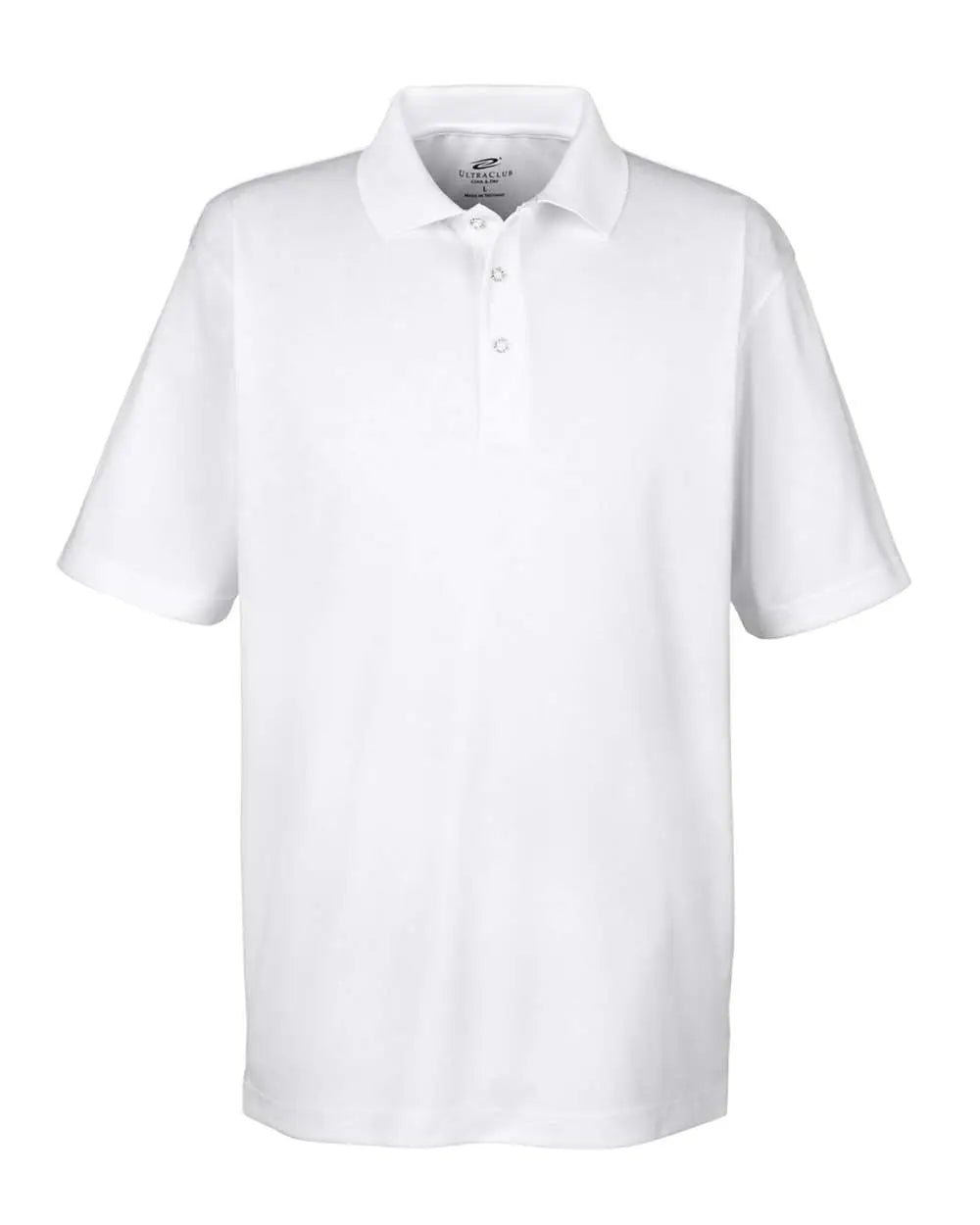 Ultraclub 8405u Men’s Cool & Dry Sport Polo - 8405 - White - Adult s
