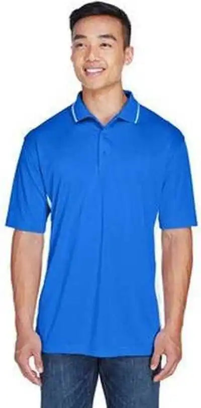 Ultraclub 8406 Men’s Cool & Dry Sport Two Tone Polo Royal White