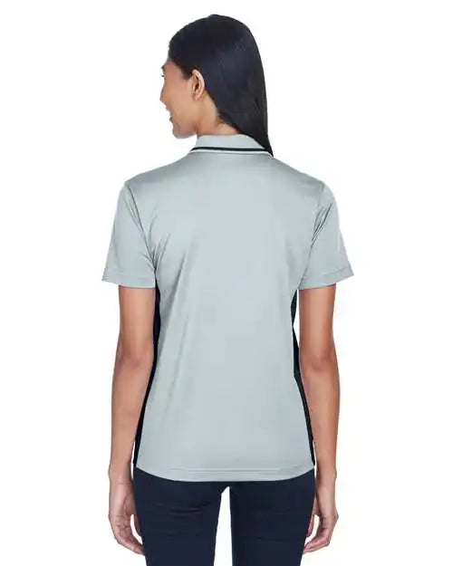 Ultraclub 8406l Women’s Cool & Dry Sport Two-tone Polo - Grey Black - Grey/ / Xs