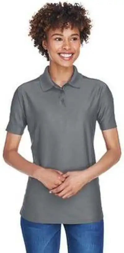 Ultraclub 8414 Ladies’ Cool & Dry Elite Performance Polo Charcoal