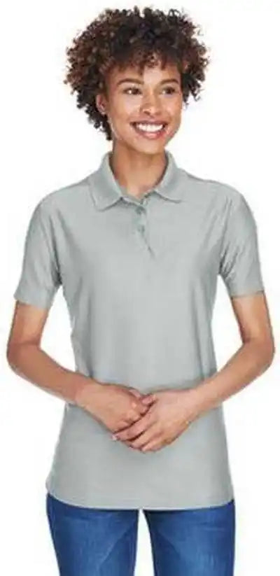 Ultraclub 8414 Ladies’ Cool &amp; Dry Elite Performance Polo - Gray