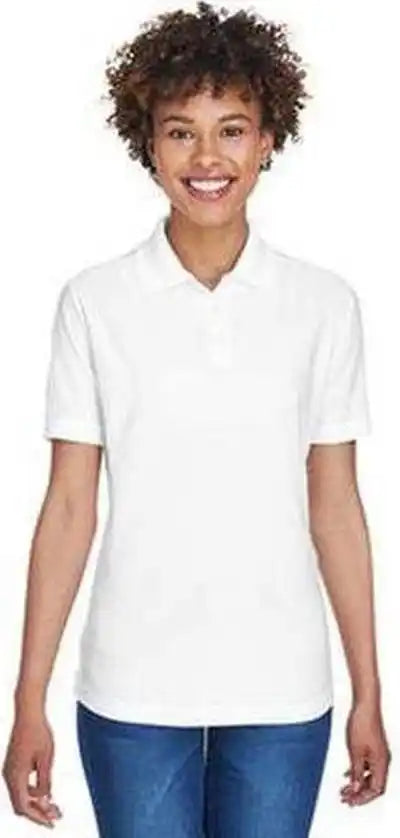 Ultraclub 8414 Ladies’ Cool &amp; Dry Elite Performance Polo - White