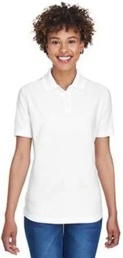 Ultraclub 8414 Ladies’ Cool &amp; Dry Elite Performance Polo - White