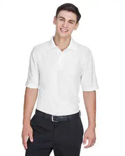 Ultraclub 8415 Men’s Cool &amp; Dry Elite Performance Polo - White