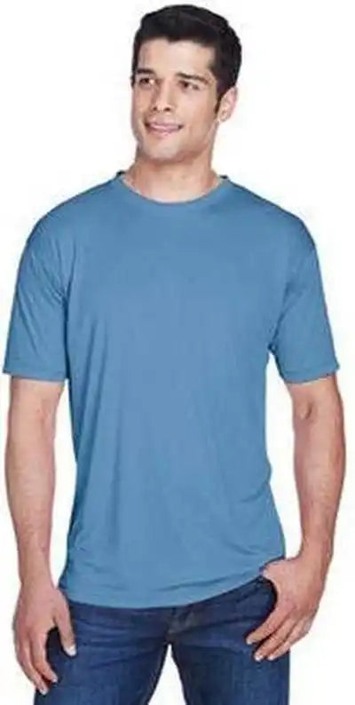 Ultraclub 8420 Men’s Cool &amp; Dry Sport Performance Interlockt Shirt Indigo
