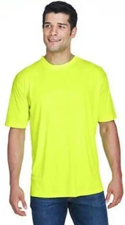 Ultraclub 8420 Men’s Cool & Dry Sport Performance Interlockt Shirt Bright Yellow