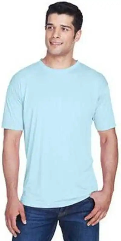 Ultraclub 8420 Men’s Cool & Dry Sport Performance Interlockt-shirt - Ice Blue