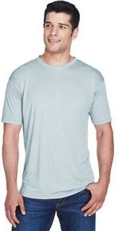 Ultraclub 8420 Men’s Cool & Dry Sport Performance Interlockt-shirt - Gray