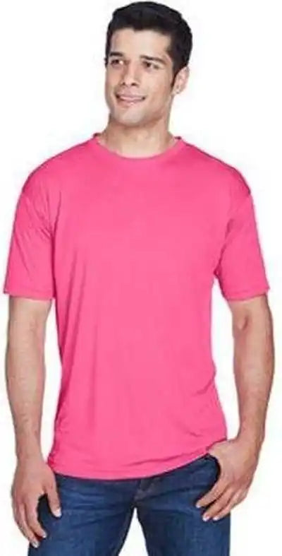 Ultraclub 8420 Men’s Cool &amp; Dry Sport Performance Interlockt Shirt Heliconia