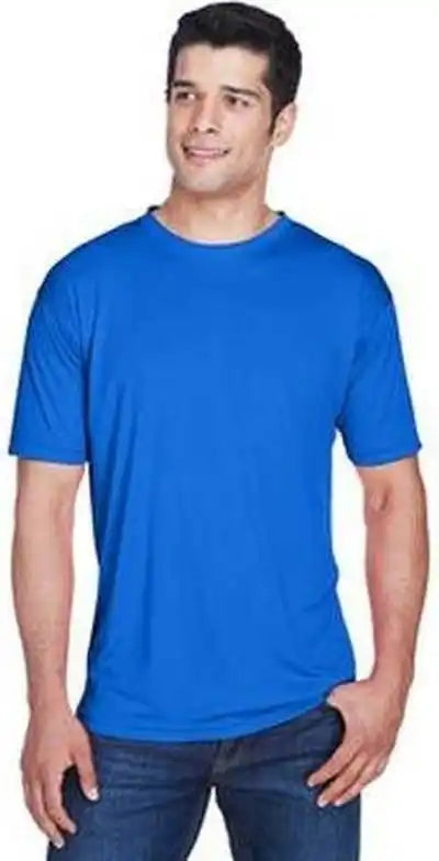 Ultraclub 8420 Men’s Cool &amp; Dry Sport Performance Interlockt Shirt Royal