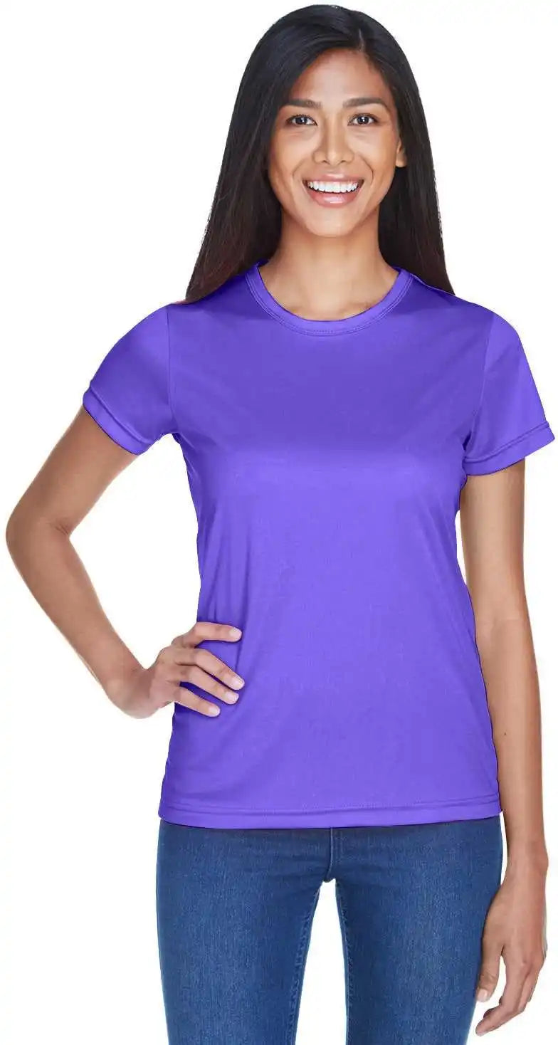 Ultraclub 8420l Ladies’ Cool & Dry Sport Performance Interlockt-shirt - Purple