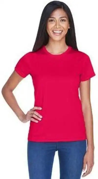 Ultraclub 8420l Ladies’ Cool & Dry Sport Performance Interlockt-shirt - Red