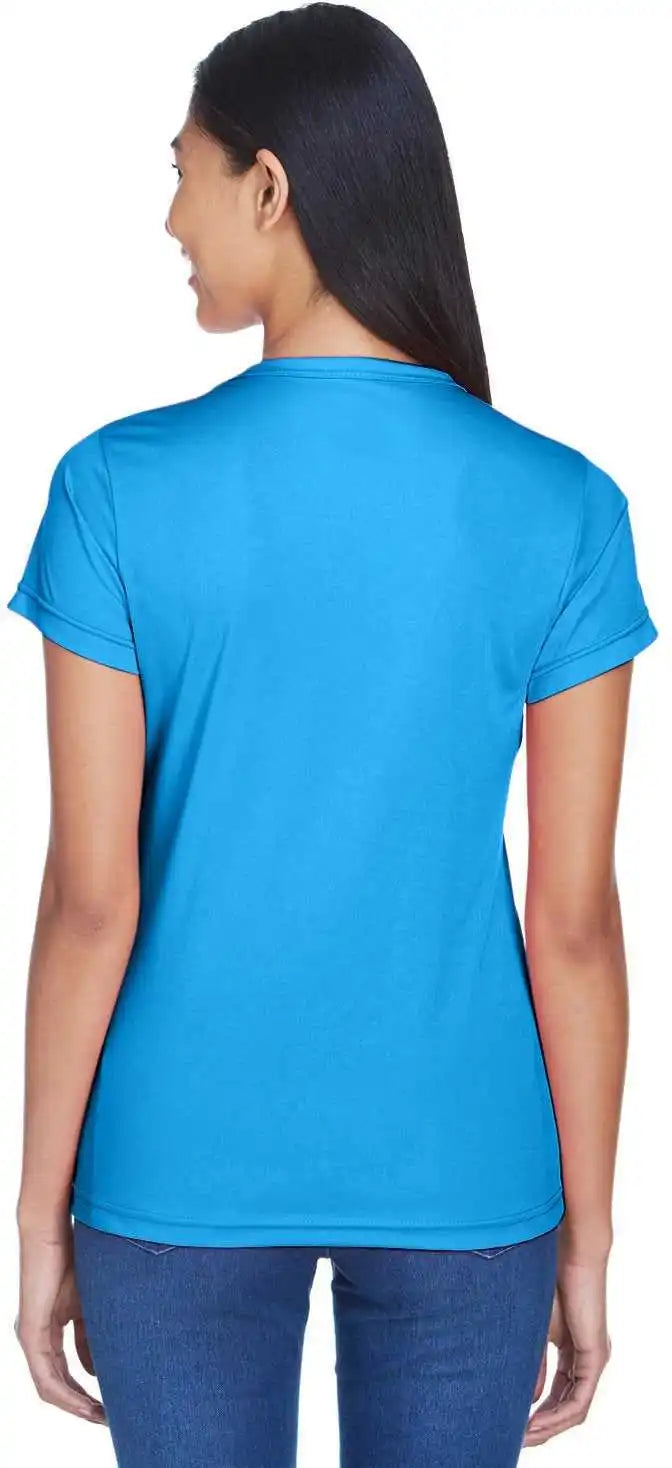 Ultraclub 8420l Ladies’ Cool & Dry Sport Performance Interlockt Shirt Sapphire
